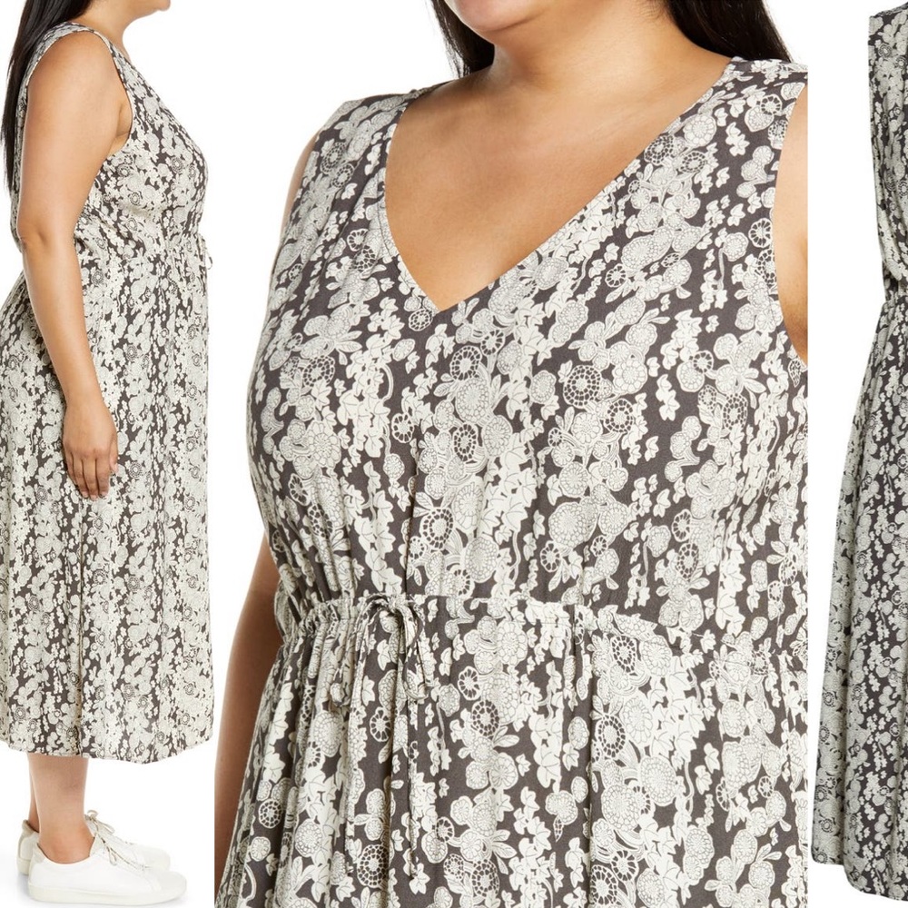 Treasure & Bond Sleeveless Tie Waist Midi Dress - Picture 2 of 3